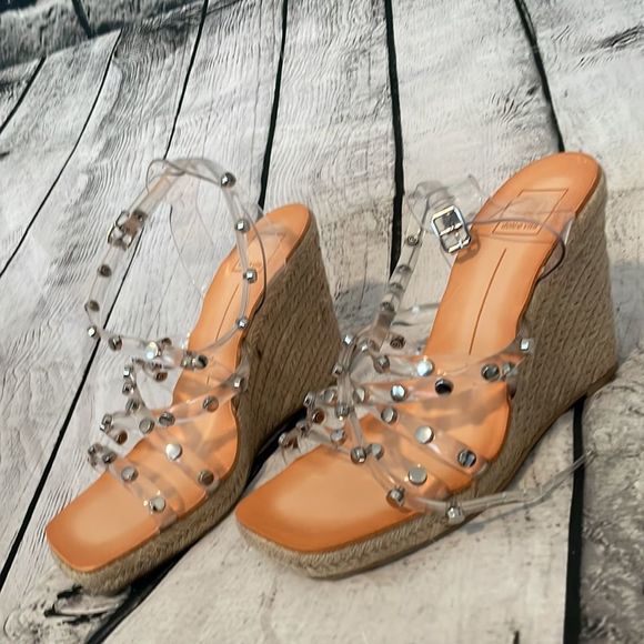 New Dolce Vita Maxton clear studded sandals - Picture 4 of 7
